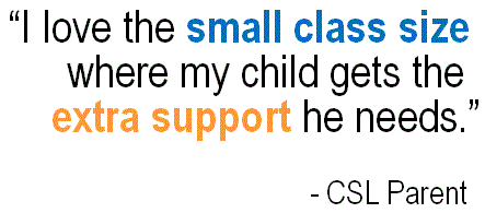 I love the small class size. 